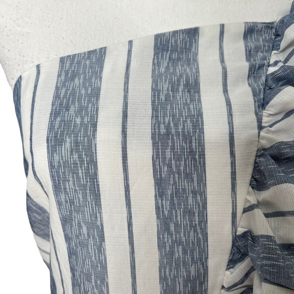 Romeo & Juliet Couture One Shoulder Ruffle Dress White Blue Striped Size S NWT - Picture 9 of 13